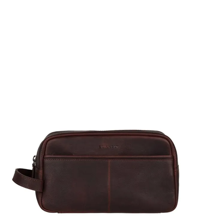 Toilettassen>Burkely Antique Avery Toiletry Bag dark brown