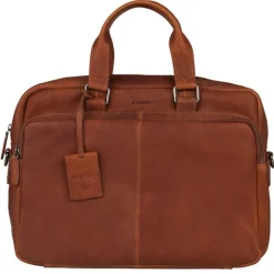 Aktetassen|Herentassen>Burkely Antique Avery Workbag 15.6" cognac