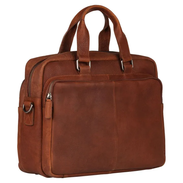 Aktetassen|Herentassen>Burkely Antique Avery Workbag 15.6" cognac