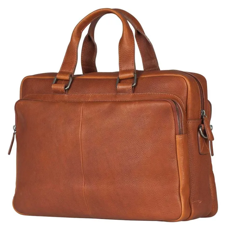 Aktetassen|Herentassen>Burkely Antique Avery Workbag 15.6" cognac