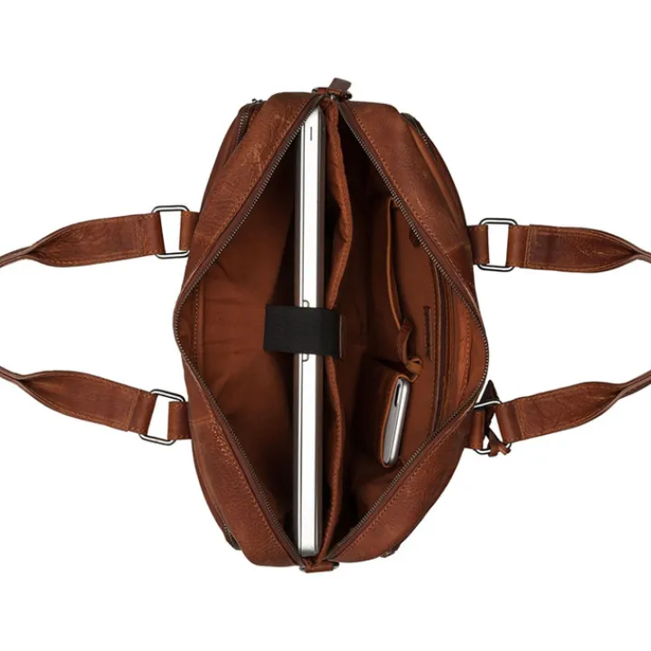 Aktetassen|Herentassen>Burkely Antique Avery Workbag 15.6" cognac