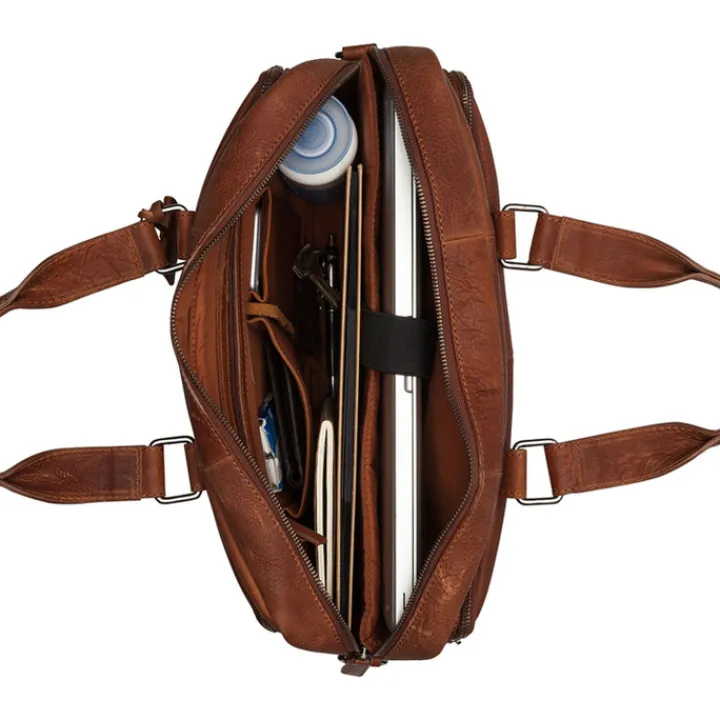 Aktetassen|Herentassen>Burkely Antique Avery Workbag 15.6" cognac