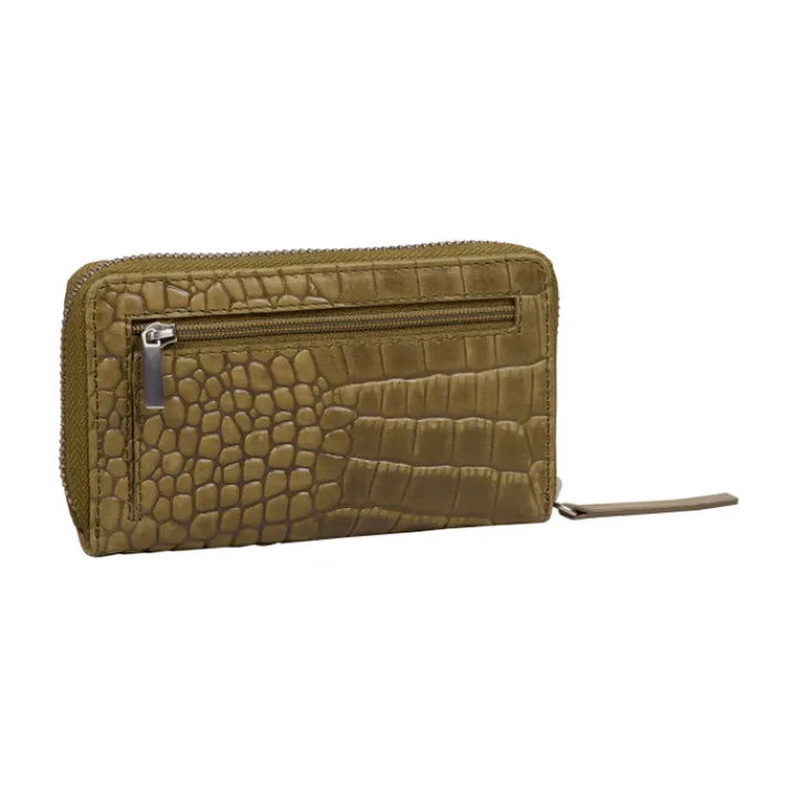 Mini Portemonnees|Kleine Portemonnees>Burkely Cool Colbie Medium Zip Around Wallet olive