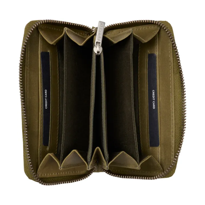 Mini Portemonnees|Kleine Portemonnees>Burkely Cool Colbie Medium Zip Around Wallet olive