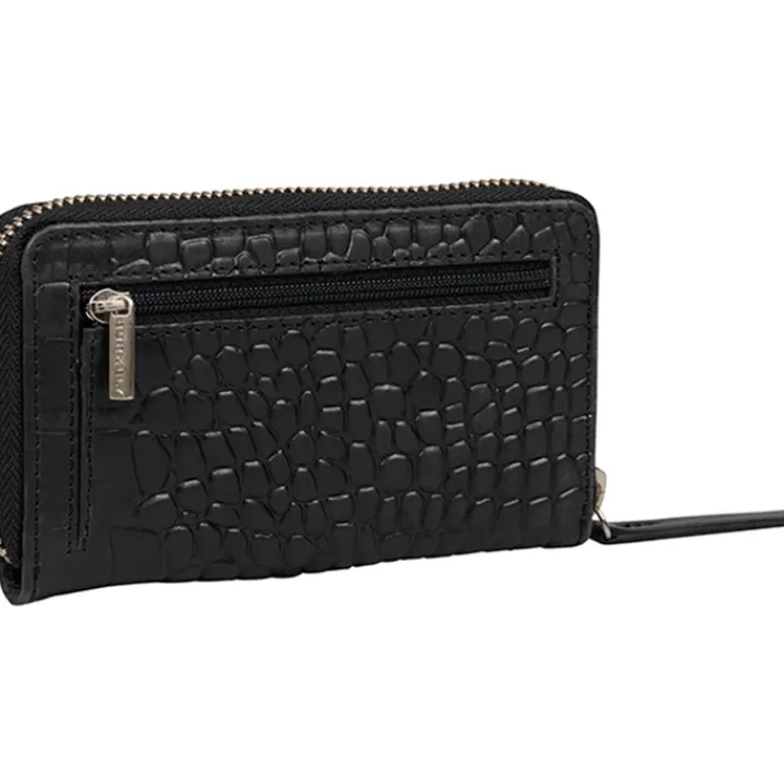 Mini Portemonnees|Kleine Portemonnees>Burkely Cool Colbie Medium Zip Around Wallet black