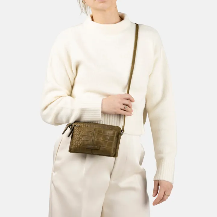 Schoudertassen|Crossbody>Burkely Cool Colbie Minibag olive