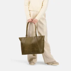 Shoppers|Schoudertassen>Burkely Cool Colbie Wide Tote 15.6" olive