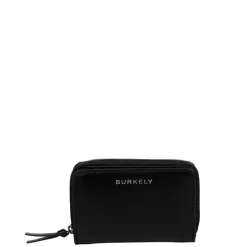 Rfid Portemonnees|Leren Portemonnees>Burkely Creased Crystal Double Flap Wallet black