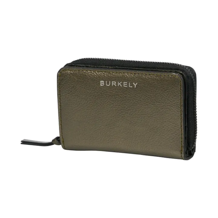 Rfid Portemonnees|Leren Portemonnees>Burkely Creased Crystal Double Flap Wallet gun metal