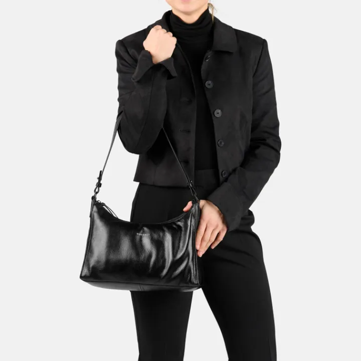 Schoudertassen|Handtassen>Burkely Creased Crystal Shoulderbag black