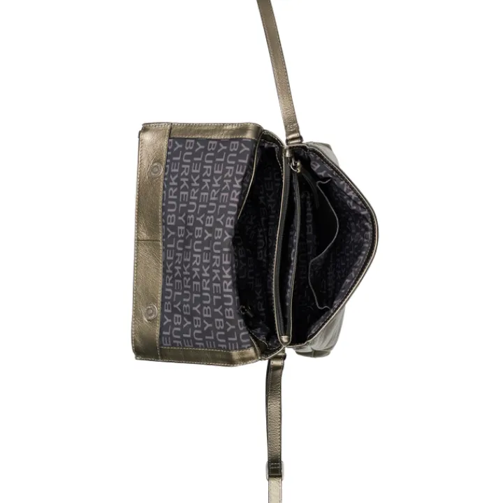 Schoudertassen|Crossbody>Burkely Creased Crystel Satchel Bag gun metal