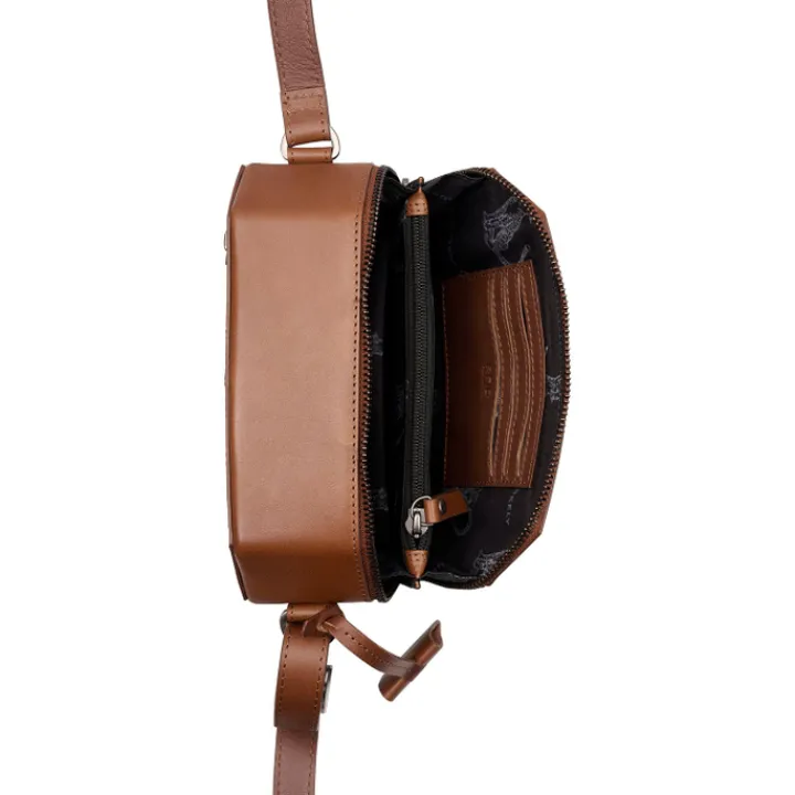 Schoudertassen|Crossbody>Burkely Nocturnal Nova Box Bag cognac