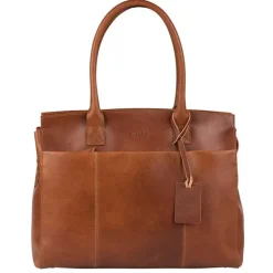 15.6 Inch Laptoptassen|Leren Laptoptassen>Burkely Vintage Doris Laptop Bag 15.6" cognac