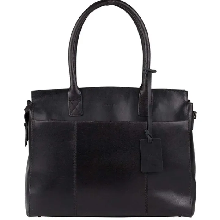 15.6 Inch Laptoptassen|Laptop Schoudertassen>Burkely Vintage Doris Laptop Bag 15.6" black