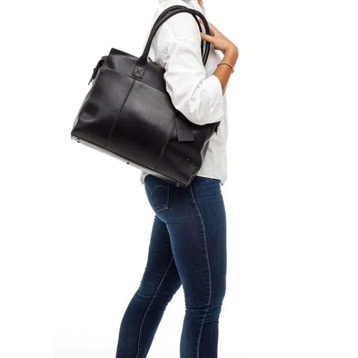 15.6 Inch Laptoptassen|Laptop Schoudertassen>Burkely Vintage Doris Laptop Bag 15.6" black