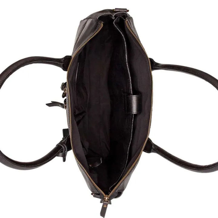 15.6 Inch Laptoptassen|Laptop Schoudertassen>Burkely Vintage Doris Laptop Bag 15.6" black