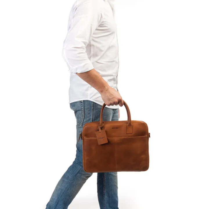 Aktetassen|Herentassen>Burkely Vintage Jack Worker 13.3'' cognac