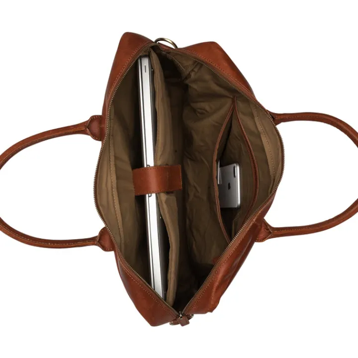 Aktetassen|Herentassen>Burkely Vintage Max Worker 17.3" cognac