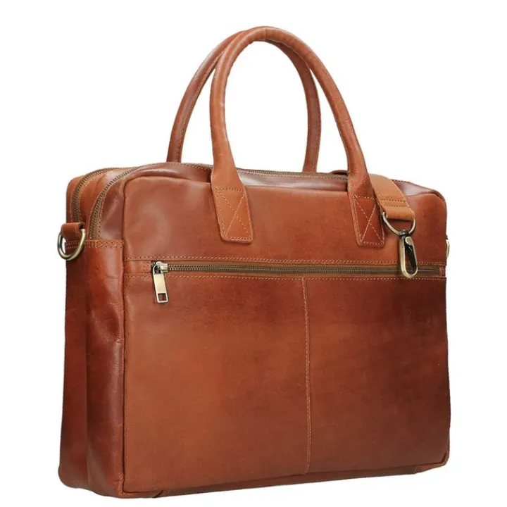 Aktetassen|Herentassen>Burkely Vintage Taylor Worker 15" cognac