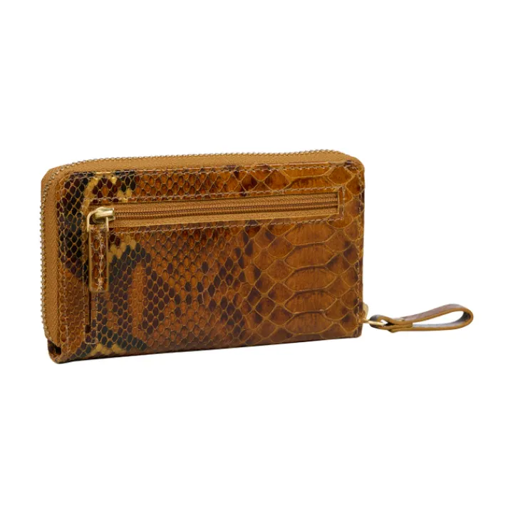 Rfid Portemonnees|Mini Portemonnees>Burkely Vintage Veda Medium Zip Around Wallet python