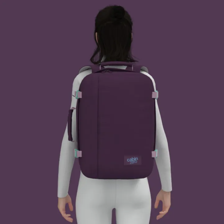 Daypack|Handbagage Reistassen>CabinZero Classic 36L Ultra Light Cabin Bag midnight purple