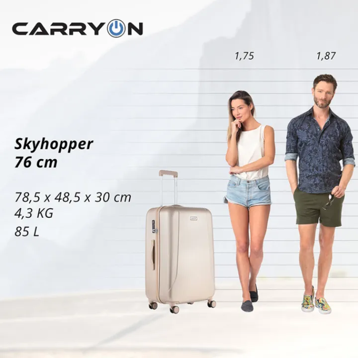 Koffersets|Reiskoffers>CarryOn Skyhopper 78 Set van 2 champagne