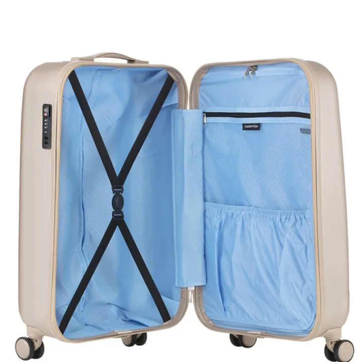 Transavia Trolleys|Klm Trolleys>CarryOn Skyhopper 4 Wiel Trolley 55 champagne