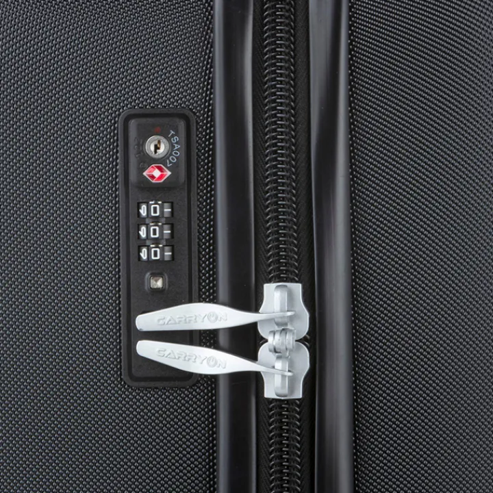 Reiskoffers|Koffersets>CarryOn Skyhopper 4 Wiel Trolley 55 + Beautycase Set black