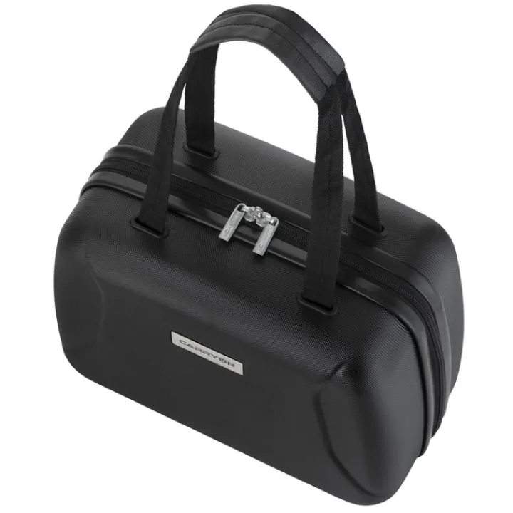 Reiskoffers|Koffersets>CarryOn Skyhopper 4 Wiel Trolley 55 + Beautycase Set black