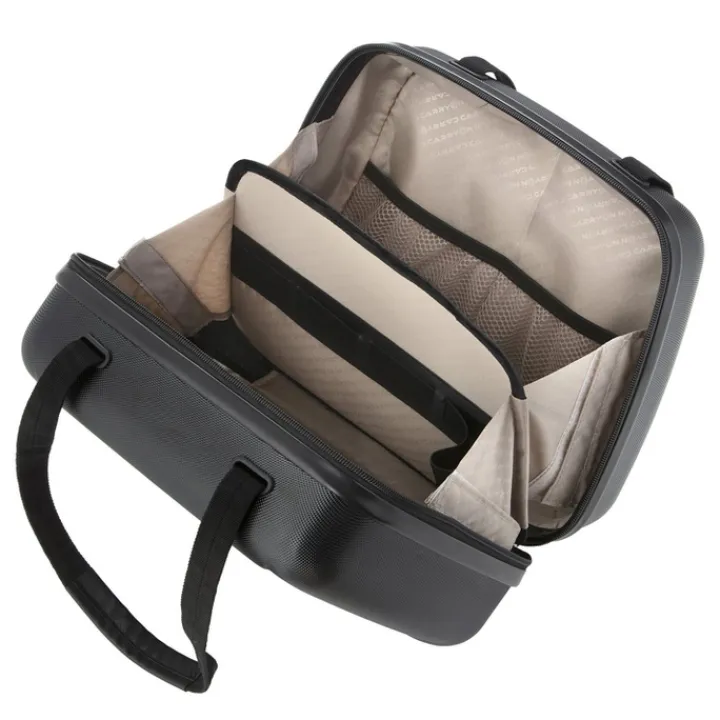 Reiskoffers|Koffersets>CarryOn Skyhopper 4 Wiel Trolley 55 + Beautycase Set black