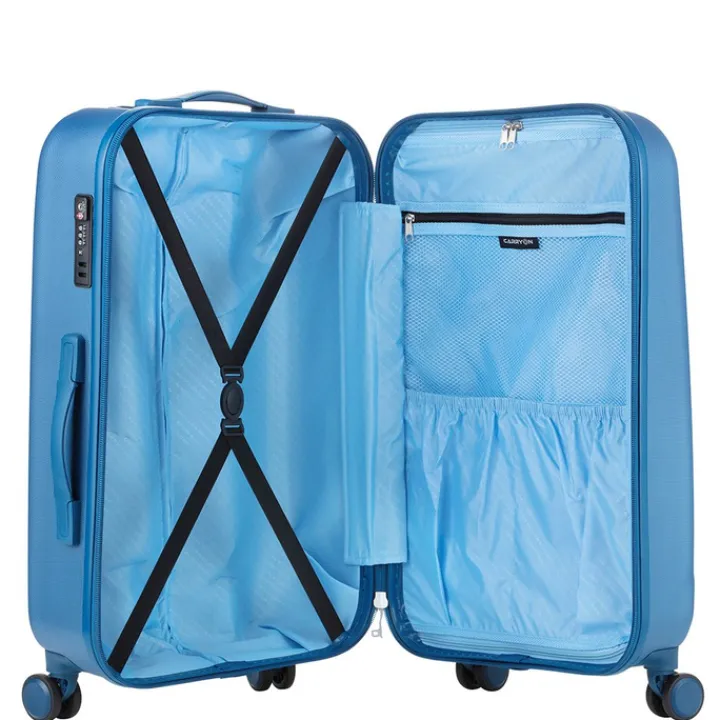 Transavia Trolleys|Klm Trolleys>CarryOn Skyhopper 4 Wiel Trolley 55 cool blue