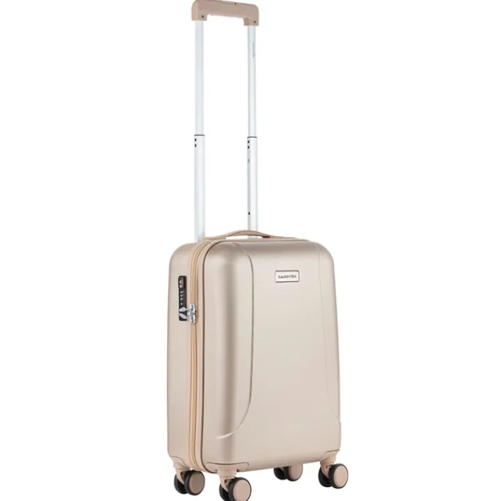 Reiskoffers|Koffersets>CarryOn Skyhopper 4 Wiel Trolley 55 + Beautycase Set champagne