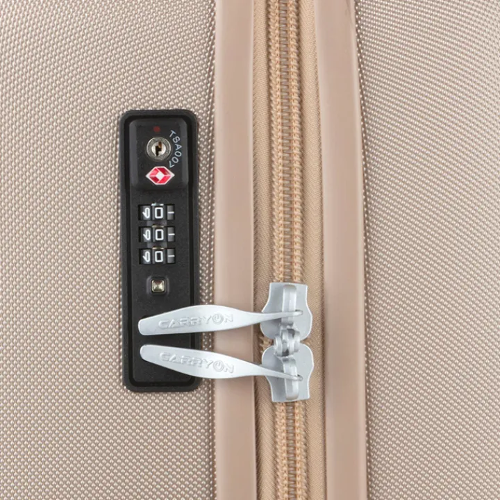 Reiskoffers|Koffersets>CarryOn Skyhopper 4 Wiel Trolley 55 + Beautycase Set champagne