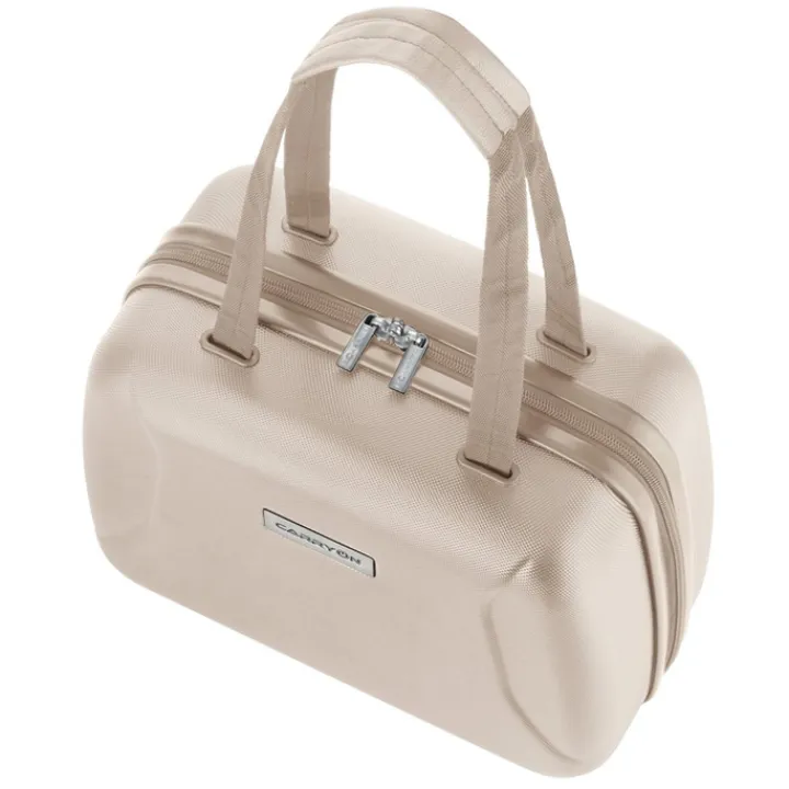 Reiskoffers|Koffersets>CarryOn Skyhopper 4 Wiel Trolley 55 + Beautycase Set champagne