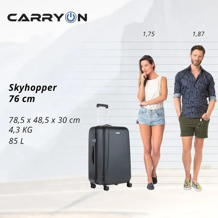 Koffersets|Reiskoffers>CarryOn Skyhopper 4-Delige Kofferset S/S/M/L black