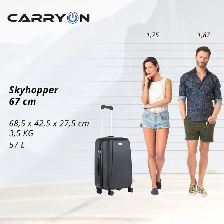 Koffersets|Reiskoffers>CarryOn Skyhopper 4-Delige Kofferset S/S/M/L black