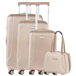 Koffersets|Reiskoffers>CarryOn Skyhopper 4-Delige Kofferset Beautycase/S/M/L champagne