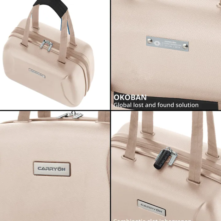 Koffersets|Reiskoffers>CarryOn Skyhopper 4-Delige Kofferset Beautycase/S/M/L champagne