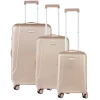 Koffersets|Reiskoffers>CarryOn Skyhopper Trolleyset 3pcs TSA champagne