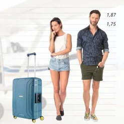 Reistrolleys|Reiskoffers>CarryOn Steward Trolley 65 ice blue