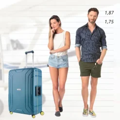 Reistrolleys|Reiskoffers>CarryOn Steward Trolley 75 ice blue