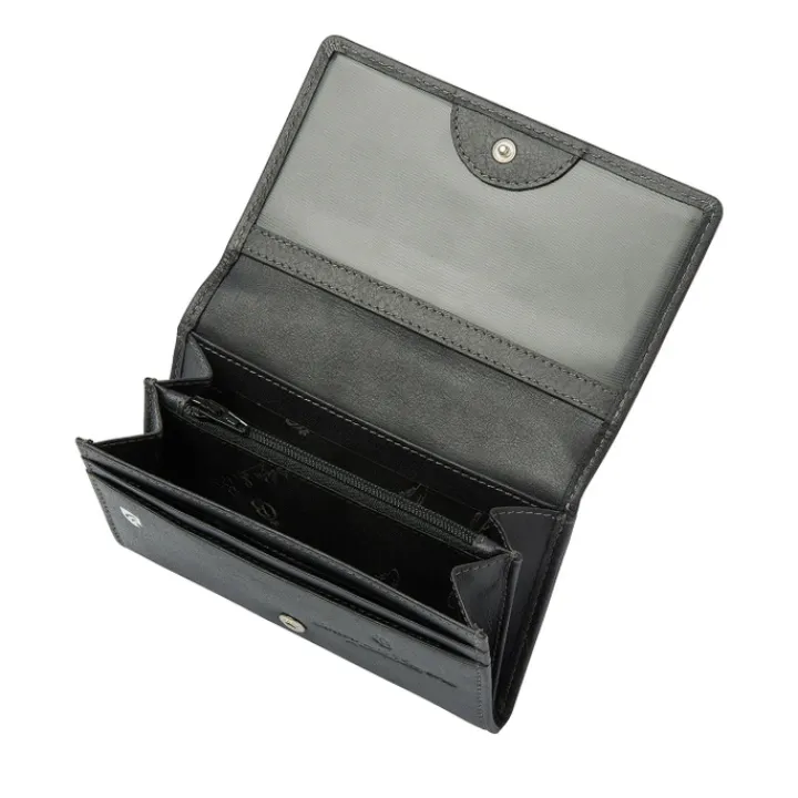 Rfid Portemonnees|Kleine Portemonnees>Castelijn & Beerens Canyon Continental Wallet black