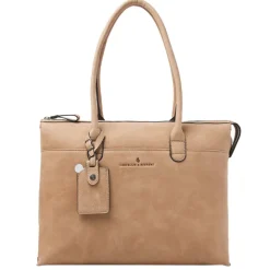 15.6 Inch Laptoptassen|Laptop Schoudertassen>Castelijn & Beerens Carisma Laptoptas 15.6" + Tablet RFID II beige