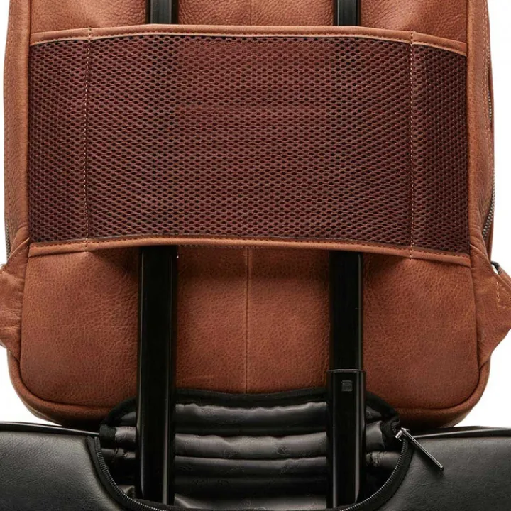 Laptop Rugzakken|Laptop Rugzak>Castelijn & Beerens Carisma Laptop Rugzak 15.6" + tablet cognac