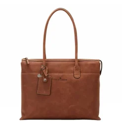 15.6 Inch Laptoptassen|Laptop Schoudertassen>Castelijn & Beerens Carisma Laptop Schoudertas 15.6" + tablet cognac