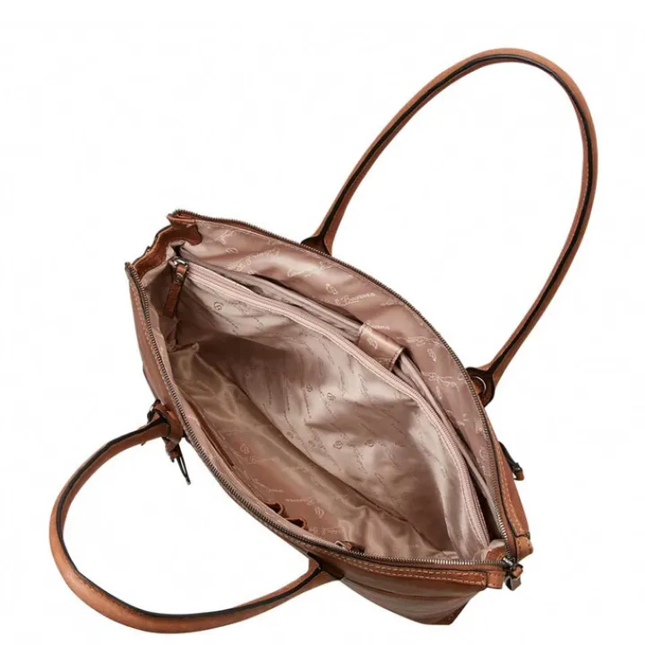 15.6 Inch Laptoptassen|Laptop Schoudertassen>Castelijn & Beerens Carisma Laptop Schoudertas 15.6" + tablet cognac