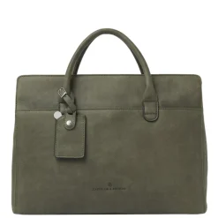 15.6 Inch Laptoptassen|Laptop Schoudertassen>Castelijn & Beerens Carisma Laptopbag 15.6" green