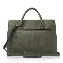 15.6 Inch Laptoptassen|Laptop Schoudertassen>Castelijn & Beerens Carisma Laptopbag 15.6" green