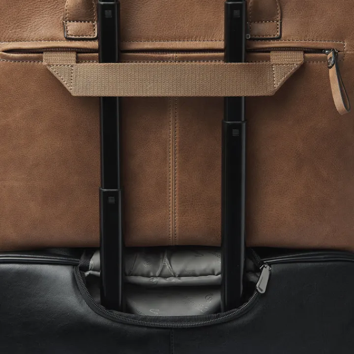 15.6 Inch Laptoptassen|Laptop Schoudertassen>Castelijn & Beerens Carisma Laptopbag 15.6" cognac