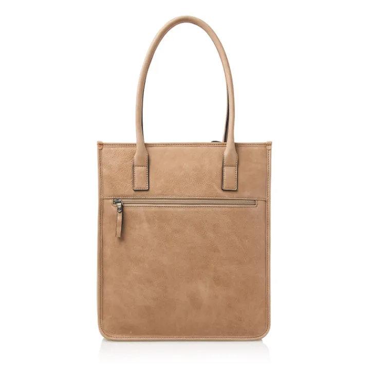 15.6 Inch Laptoptassen|Laptop Schoudertassen>Castelijn & Beerens Carisma Laptop Shopper 15.6" RFID beige